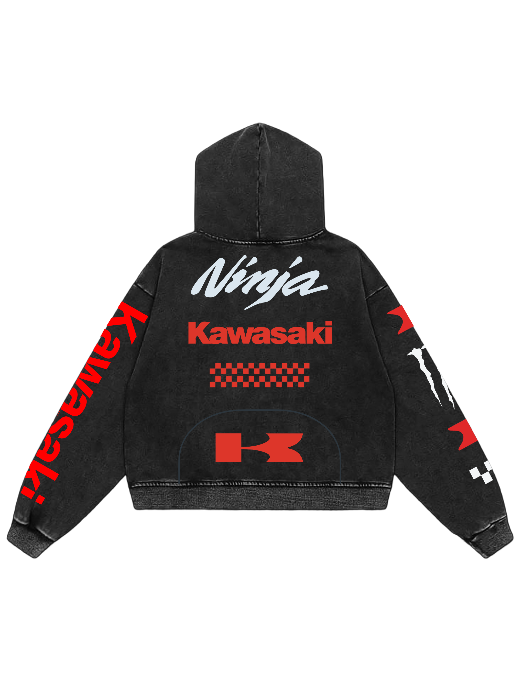 JustMini “Kawasaki Ninja ” Oversized Hoodie – Streetwear Edition