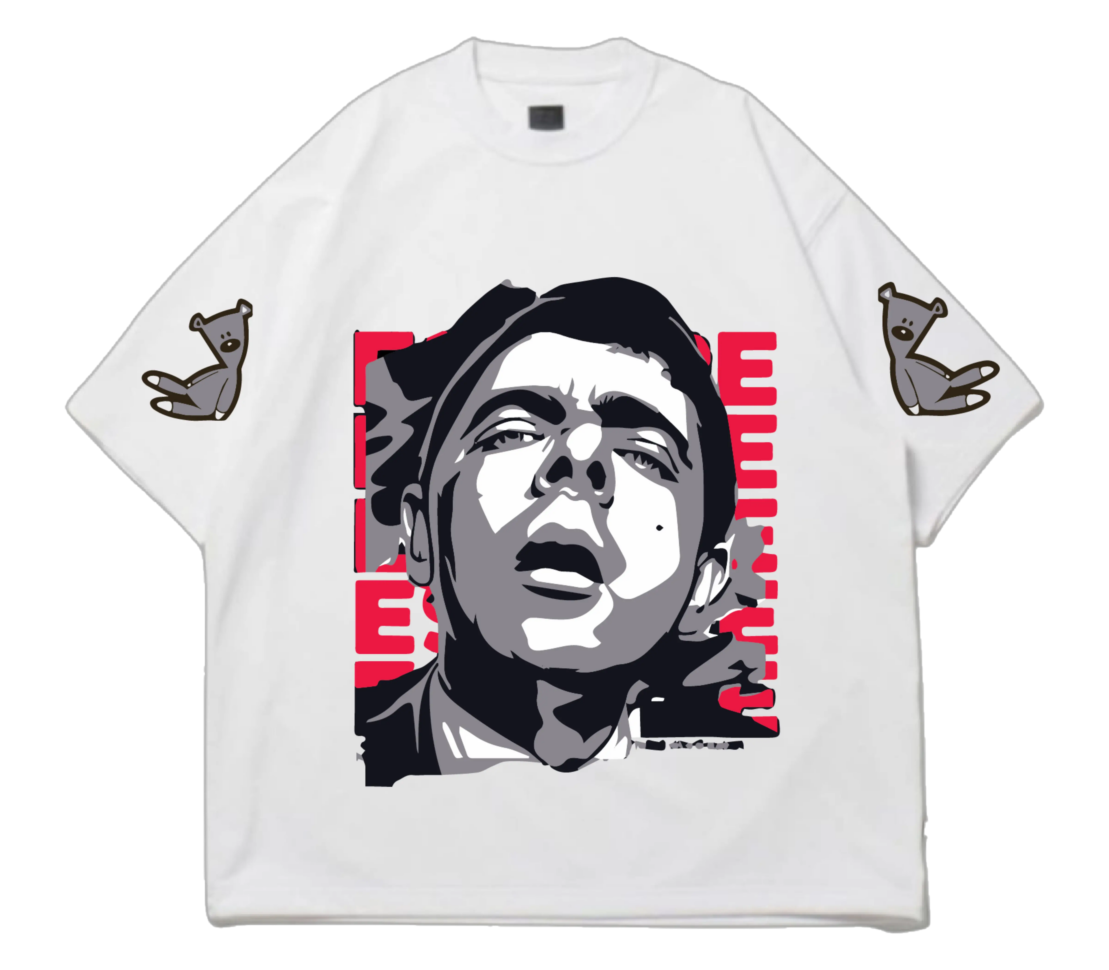 JustMini Mr. Bean Vintage Black Oversized Tee – The Silent Chaos Classic