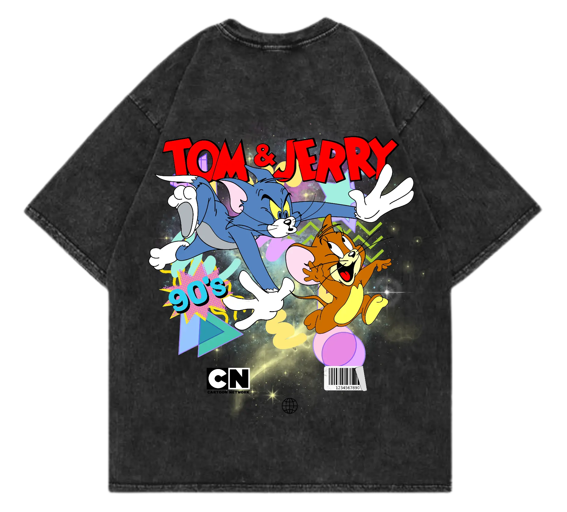 Tom & Jerry Acid B Oversized T-Shirt - Justmini